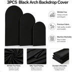 6,6.6,7.2FT Arch Backdrop Stand and Cover Set (Black) - Image 4