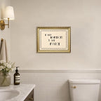 I See London I See France Wall Art Funny Bathroom Quote Wall Decor Picture Minimalist Beige Restroom Sign Poster Canvas Painting Print for Bathroom Toilet 24x16 inch Gold Framed - Image 6