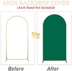 Spandex Arch Cover 7.2FT Arch Backdrop Stand Cover Emerald Green Backdrop Covers for Arched Stand Chiara Wedding Arches Covers Stretchy Backdrops for Birthday Party Baby Shower Banquet Decor - Image 5