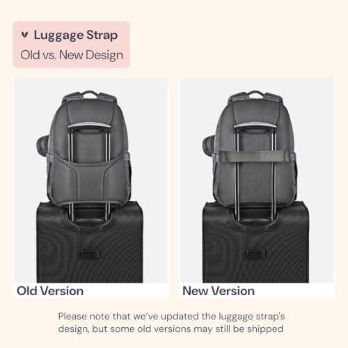 BabbleRoo Diaper Bag Backpack - Travel Large Baby Diaper Bag with Changing pad, Waterproof Baby Bags for Mom & Dad, Unisex Bags with Pacifier Case, Luggage Strap & Stroller Clips - Dark Gray - Image 2