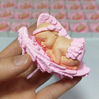 Baby Shower Favor, Set of Stone Angel with Wing Baby Favor Magnet, Pink white Blue Baby Favor Boy with Thank You Tags, Favor, Magnets, Gender Reveal (Pink, Set of 20) - Image 6