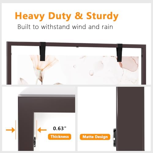 50H" Wedding Welcome Sign Stand with 8 Pair Satin Ribbon & 2 Leather Strap - Image 5