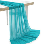 Pack of 40 Yard Chiffon Drapery Fabric, 60" Wide, Multiuse - Peacock Blue by MDS