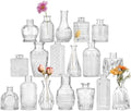 Fixwal 18 Pack Small Bud Vases for Centerpieces, Clear Vases for Flowers by Fixwal