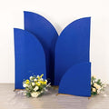 Efavormart Set of 4 Royal Blue Spandex Half Moon Arch Covers, Custom Fit Chiara Backdrop Slipcovers 2.5ft-7ft for Corporate Galas and Award Ceremonies by efavormart