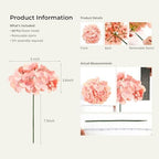 Auihiay 64Pcs Hydrangea Artificial Flowers, Silk Hydrangeas Decor - Image 3