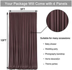 20ft x 10ft Wrinkle Free Brown Backdrop Curtains for Parties, 4 Panels 5x10ft Thick Polyester Photo Backdrop Drapes for Weddings Birthday Party Photography Background - Image 6