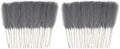 obbsie 50pcs Faux Pampas Grass Grey, 21.6" Short Artificial Pompous Grass Floral Fake Pompas Grass Branches Vase Filler Flower Arrangement for Home Wedding Boho Decor (Pack of 2) by ObbsieDirect