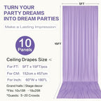 50ft×15ft Taro Purple Backdrop Curtain for Wedding Parties - Image 6