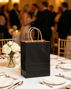 qiqee 400-Packs Black Paper Gift Bags with Handles Bulk 10.6"x8.3"x4.3" Medium Size Paper Bags Multiple Uses - Image 5