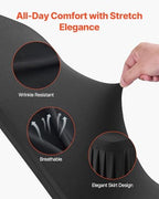VEVOR Chair Covers, Polyester Spandex Chair Cover, Stretch Slipcovers for Wedding Party Dining Banquet Flat-Front Chair Covers (Black-d, 30PCS) - Image 3