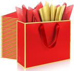 Addblu 24 Pack Red Large Gift Bags with Handles & 72 Tissue Papers by Unknown