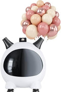 Retro Blush Pink Balloon and Balloon Pump Electric, 60 Pcs Dusty Pink Metallic Rose Gold White Sand Balloon and Portable 600W Air Pump with 2 Nozzles for Bridal Baby Shower Birthday Wedding Decoration by Togvu