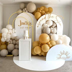 7.2FT Gold Double Arch Backdrop Stand, U-Shaped Metal Wedding Arch Frame with Open Back Design for Ceremony Baby Shower Birthday Party Garden Photo Backdrops Decorations - Image 6