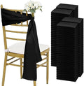 fani 120 PCS Satin Chair Sashes, 7x78 Inch, Black by fani
