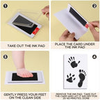 Jetec 30 Set Inkless Hand Footprint Paw Print Kit Ink Pad, Black - Image 3