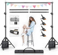 Backdrop Stand, 7.5x10 FT Adjustable Photography Background Stand Kit for Parties Photo Video Wedding by BEIYANG