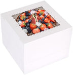 Moretoes 20pcs Cake Boxes, 10x10x8 Inches Tall Bakery Boxes with Window by Moretoes