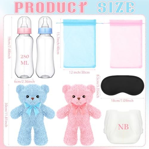 4 Sets Bottle Chug Baby Shower Games Juegos Para for Gender Reveal Game - Image 6