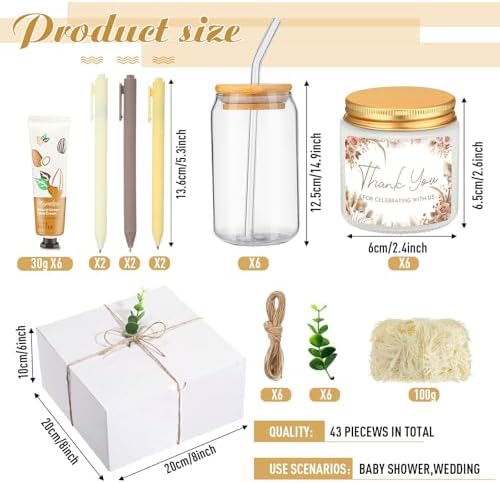 Reallnaive 43 Pcs Baby Shower Prizes for Game Winners Gifts, Beige Brown - Image 2