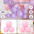 Reusable Inflatable Balloon Garland Arch Kit, 3/7 PCS Reusable Balloon Garland, Linked Pvc Balloons with Elastic Bands, One-Step, Effortless, Long-Lasting (7-Ball Fuchsia) - Image 4