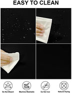 Fokitut 6 Pack Waterproof Round Tablecloth, 70 Inch, Stain Resistant and Wrinkle Polyester Table Cloth, Fabric Table Cover for Kitchen Dining, Wedding, Party, Holiday Dinner-Black - Image 2