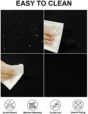 Fokitut 6 Pack Waterproof Round Tablecloth, 70 Inch, Stain Resistant and Wrinkle Polyester Table Cloth, Fabric Table Cover for Kitchen Dining, Wedding, Party, Holiday Dinner-Black - Image 2