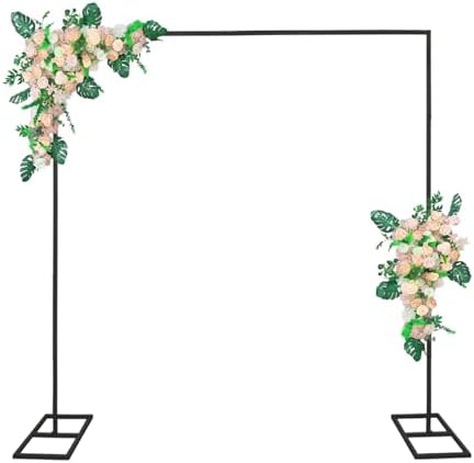 Metal Adjustable Square Arches Backdrop Heavy Duty Wedding Stand by IKULE