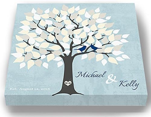 MuralMax Personalized Wedding Signing Tree Canvas Guest Book Wall Art by MuralMax