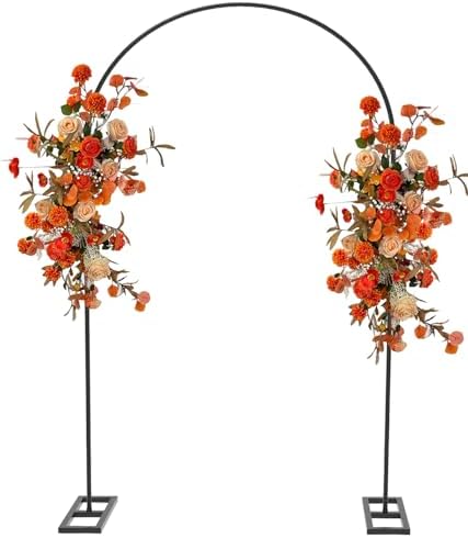 Queension Arch Backdrop Stand 7.2FT, Wedding Arch Stand with Base,Balck by Queension