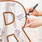 Wooden Wedding Guest Book Alternative - Acrylic Personalized Sign for Party Wedding Sign - Please Sign in Memory of Our Day - Unique Rustic Wedding Decorations for Reception - Gift Wedding Ideas - Image 4