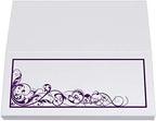 Scribble Vintage Swirl Place Cards, Eggplant, Set of 150, Pre-cut and Score - Image 5