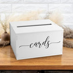 Wooden Wedding Card Box with Slot and Lid | Graduation Card Box for Party 2026 | Grad Gift Money Envelope Holder for Reception, Bridal Shower, Birthday, Retirement | Rustic Keepsake Decorations - Image 2