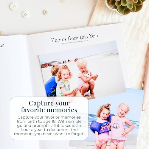 Duncan & Stone Childhood Memory Book for Kids, Prompts, Sky Blue - Image 3