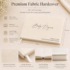 Personalized Linen Baby Shower Guest Book, Custom Photo Album 29 x 21.5 cm - Image 3