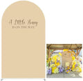 A Little Honey is ON The Way Theme Arched Backdrop Covers Beige Stretchy Arch Stand Cover for Baby Shower Birthday Party Decoration Props (No Stand!) by Iydamc
