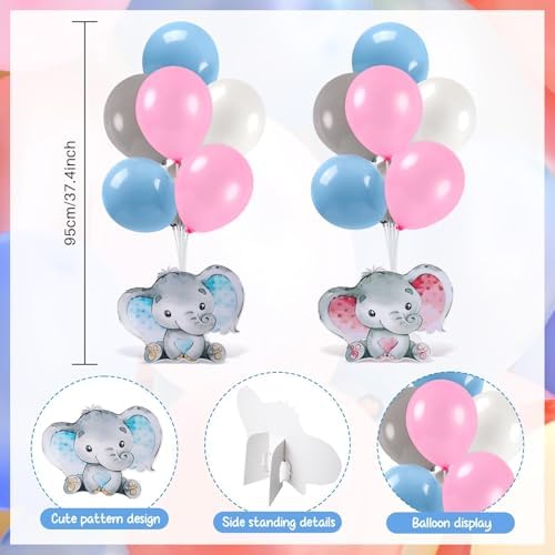12 Sets Baby Shower Balloon Stand Kit for Table Pink Blue Gender Reveal with Balloon Baby Shower Centerpiece Decor for Baby Gender Reveal Decor Party Supplies - Image 5