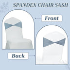 MDS Pack of 125 Spandex Chair Sashes Without Slider Buckles – Dusty Blue - Image 4