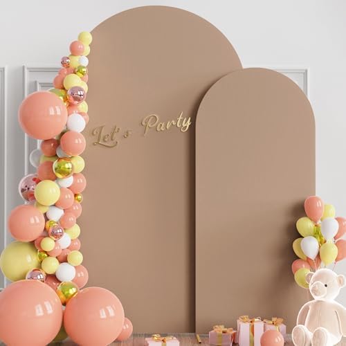 Wokceer Wedding Arch Backdrop Stand and Cover Set of 2,Arch and Nude Cover - Image 4