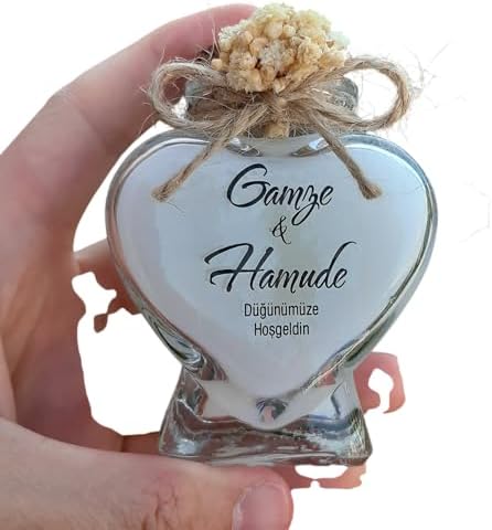 Wedding Favor Guest Bulk, Set of Heart Glass Candle Party with Custom Sticker and Dried Flowers Bridal Party, Baby Shower Gifts (Pink, Set of 100) - Image 5