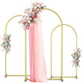 Arch Backdrop Stand Set of 3 (7.2FT,6.6FT,6FT), Gold Arch Stand by Unknown