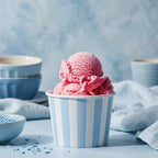 Zopeal 100 Count Blue Striped Ice Cream Cups Disposable Dessert Bowls - Image 4