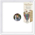 Solid Wood Signature Frame With Circle Opening - White Wood - Pink Accent Mat - Guest Book Alternative With Gel Pens Made in the USA by CustomPictureFrames