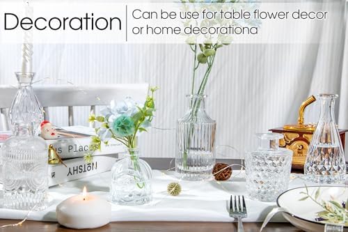 TBWIND Clear Glass Bud Vases Set of 12, Small Vases for Centerpieces - Image 3