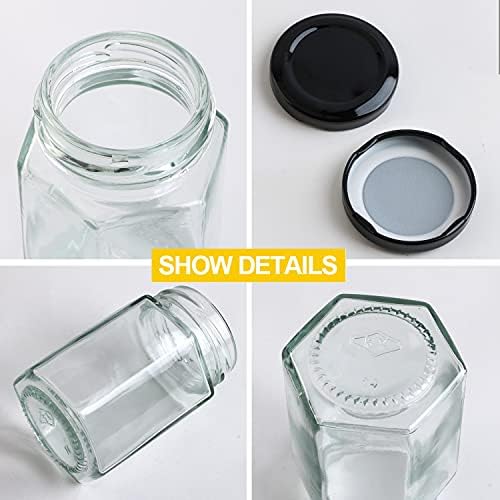 30 Pack 4oz Honey Jars with Black Lids & Bee Pendants - Image 3