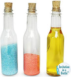 Plastic Bottles & Corks for Bottle Message Invitations, Announcements, DIY Craft, Party Favors & Sand Art - Clear Plastic (160 Bottles & Corks) - Image 2