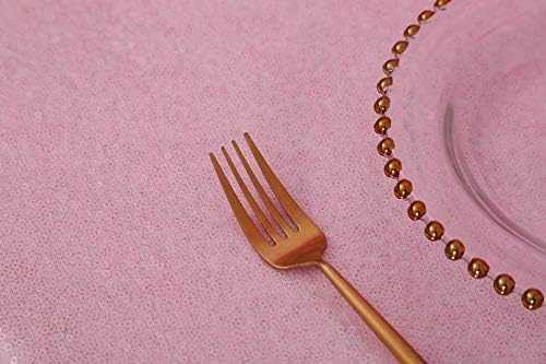 SoarDream Pink Sequin Tablecloth 90"x156" Baby Shower Glitter Table Cloth - Image 5