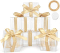 COTOPHER 60 Pcs Clear Boxes for Favors, 3x3x3 Inches Clear Gift Boxes by COTOPHER