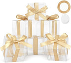 COTOPHER 60 Pcs Clear Boxes for Favors, 3x3x3 Inches Clear Gift Boxes by COTOPHER