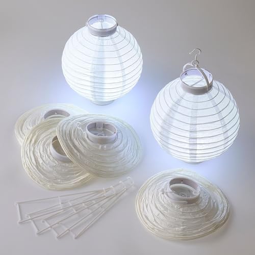 Ashland 8" White Paper Lantern Set - Image 4